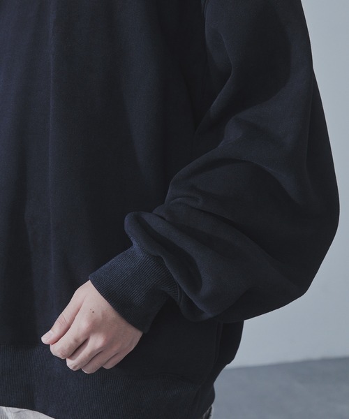 SLICK（スリック）の「【SLICK/スリック】Used Print Fleece V Neck Pullover/ユーズドプリントVネックプルオーバー（スウェット・メンズ・ブラウン/ブラック・1/3/2）」の12枚目の写真