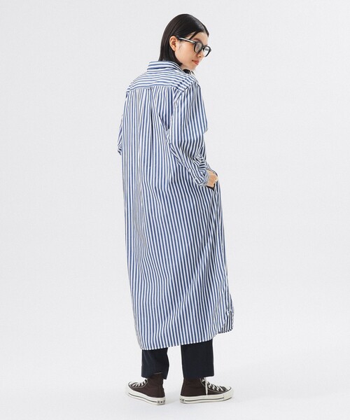 ストライプ BD ワンピース ロングスリーブ（ワンピース）｜BEAMS BOY