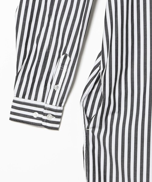 BEAMS BOY（ビームスボーイ）の「ストライプ BD ワンピース ロングスリーブ（ワンピース・レディース・ネイビー/ブラック・ONE SIZE）」の19枚目の写真