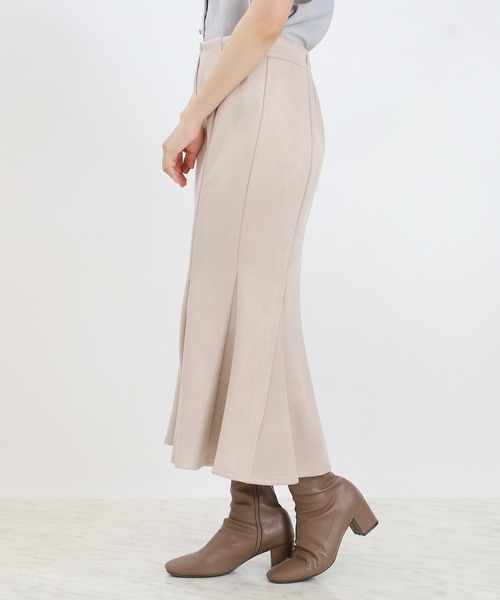 ASTORIA ODIER（アストリアオディール）の「フロントジップスエードマーメイドスカート（スカート・レディース・ベージュ/チャコールグレー/ブラウン・SMALL/MEDIUM）」の5枚目の写真