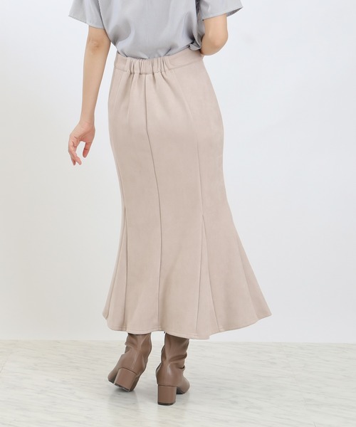 ASTORIA ODIER（アストリアオディール）の「フロントジップスエードマーメイドスカート（スカート・レディース・ベージュ/チャコールグレー/ブラウン・SMALL/MEDIUM）」の6枚目の写真