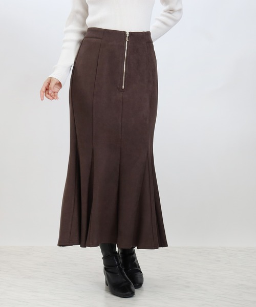 ASTORIA ODIER（アストリアオディール）の「フロントジップスエードマーメイドスカート（スカート・レディース・ベージュ/チャコールグレー/ブラウン・SMALL/MEDIUM）」の8枚目の写真