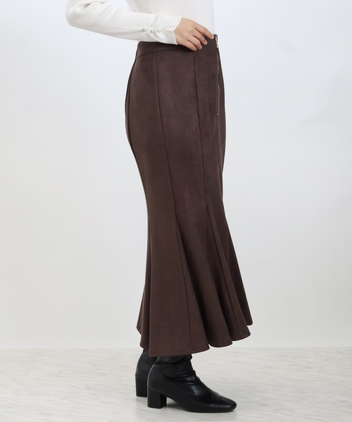 ASTORIA ODIER（アストリアオディール）の「フロントジップスエードマーメイドスカート（スカート・レディース・ベージュ/チャコールグレー/ブラウン・SMALL/MEDIUM）」の10枚目の写真