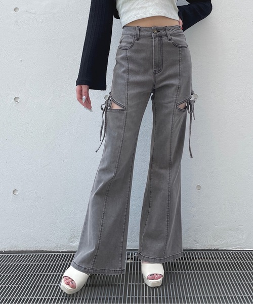 one way(ワンウェイ)の「サイドリボンデニムパンツ(デニムパンツ・レディース・ブラック/ブルー・SMALL/MEDIUM)」の22枚目の写真