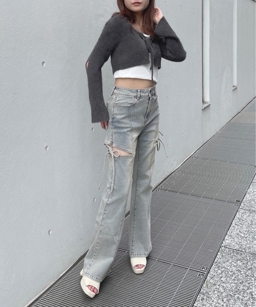 one way(ワンウェイ)の「サイドリボンデニムパンツ(デニムパンツ・レディース・ブラック/ブルー・SMALL/MEDIUM)」の21枚目の写真