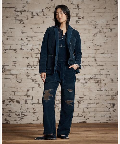 RRL(ダブル アール エル)の「リペアード インディゴ コーデュロイ ブレザー(テーラードジャケット・レディース・ネイビー系1・1/2/3/4)」の9枚目の写真