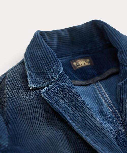 RRL(ダブル アール エル)の「リペアード インディゴ コーデュロイ ブレザー(テーラードジャケット・レディース・ネイビー系1・1/2/3/4)」の5枚目の写真