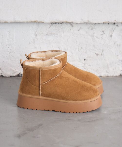 RETRO GIRL（レトロガール）の「ショートムートン（ブーツ・レディース・ブラック/キャメル/ダークグレー・MEDIUM/LARGE）」の8枚目の写真