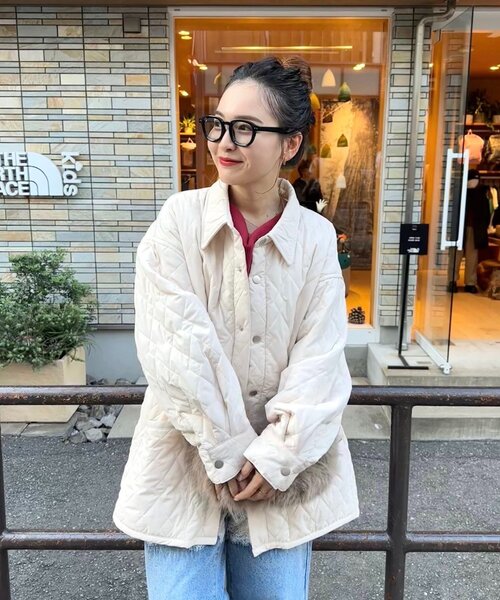 mystic(ミスティック)の「【軽いのに暖かい◎/2サイズ展開】襟付きキルティングジャケット(その他アウター・レディース・カーキ/ブラック/アイボリー/ブルー/モカ・FREE/1)」の18枚目の写真