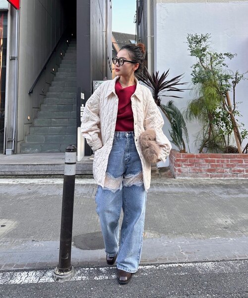 mystic（ミスティック）の「【WEB限定カラー/カーキ】襟付き