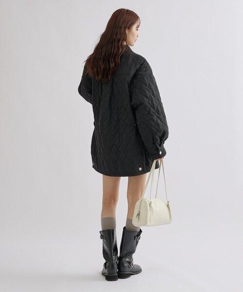 WEB限定カラー/カーキ】襟付きキルティングジャケット（その他アウター