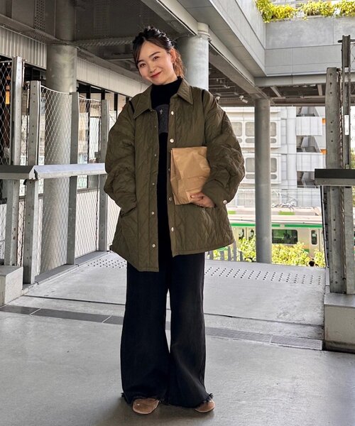 セール】【軽いのに暖かい◎/2サイズ展開/WEB限定カーキ】襟付き