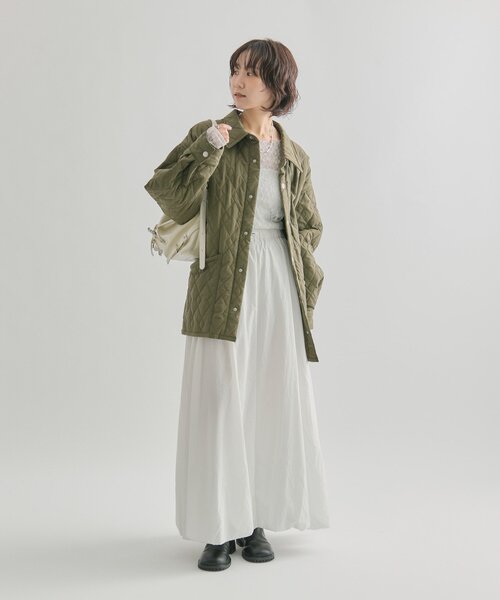 セール】【軽いのに暖かい◎/2サイズ展開】襟付きキルティング