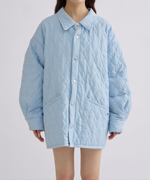 mystic 襟付きキルティングジャケット mystic（ミスティック） コート アウター 「軽いのに暖かい/2サイズ