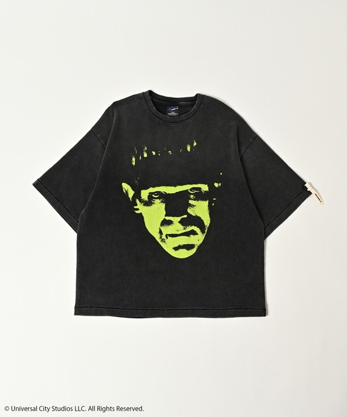 ADAM PATEK(アダムパテック)の「ADAMPATEK/Frankenstein face print T/フランケンシュタインフェイスプリントコラボTシャツ(Tシャツ/カットソー・メンズ・パープル/グリーン・1/2)」の7枚目の写真