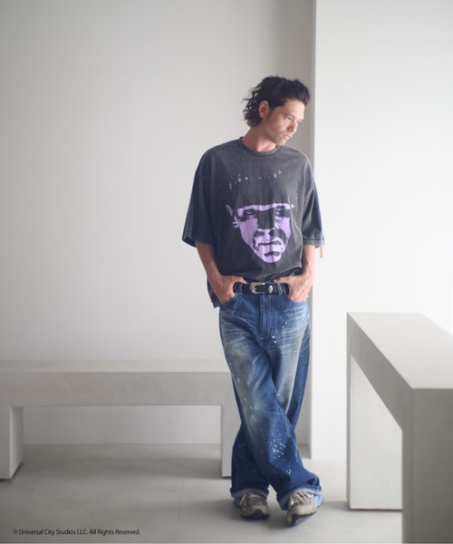 ADAM PATEK(アダムパテック)の「ADAMPATEK/Frankenstein face print T/フランケンシュタインフェイスプリントコラボTシャツ(Tシャツ/カットソー・メンズ・パープル/グリーン・1/2)」の18枚目の写真