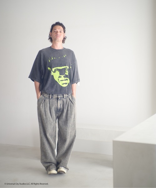 ADAM PATEK(アダムパテック)の「ADAMPATEK/Frankenstein face print T/フランケンシュタインフェイスプリントコラボTシャツ(Tシャツ/カットソー・メンズ・パープル/グリーン・1/2)」の13枚目の写真