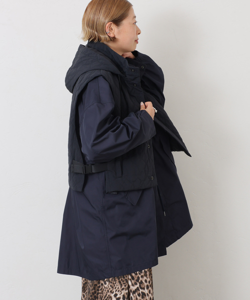 JOURNAL STANDARD LUXE（ジャーナルスタンダード　ラックス）の「ナイロンナカワタキルトベスト（ナイロンジャケット・レディース・カーキ/ブラック・FREE）」の8枚目の写真