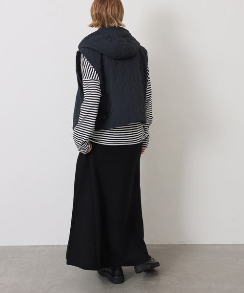 JOURNAL STANDARD LUXE（ジャーナルスタンダード　ラックス）の「ナイロンナカワタキルトベスト（ナイロンジャケット・レディース・カーキ/ブラック・FREE）」の11枚目の写真