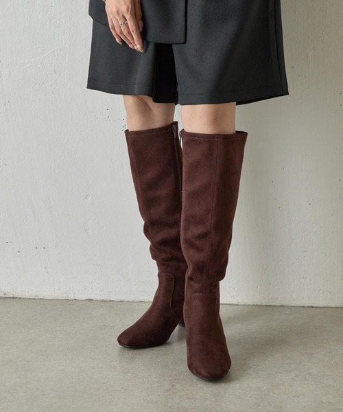 COLONY 2139（コロニートゥーワンスリーナイン）の「スクエアヒールストレッチブーツ（ブーツ・レディース・ブラウン/ブラック・MEDIUM/LARGE）」の17枚目の写真