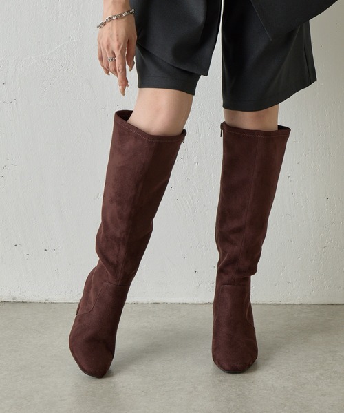 COLONY 2139（コロニートゥーワンスリーナイン）の「スクエアヒールストレッチブーツ（ブーツ・レディース・ブラウン/ブラック・MEDIUM/LARGE）」の16枚目の写真