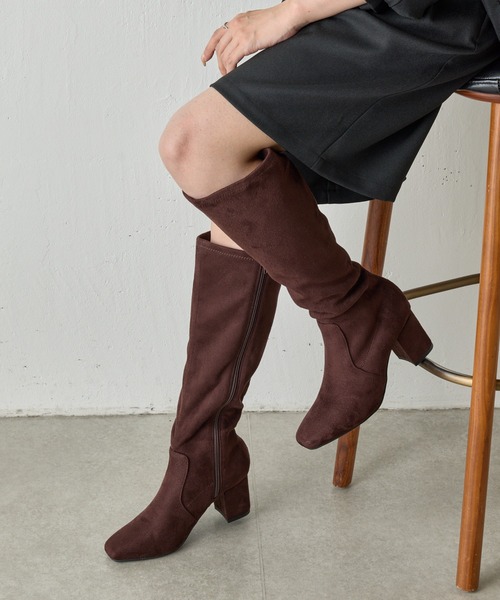COLONY 2139（コロニートゥーワンスリーナイン）の「スクエアヒールストレッチブーツ（ブーツ・レディース・ブラウン/ブラック・MEDIUM/LARGE）」の15枚目の写真