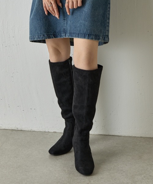 COLONY 2139（コロニートゥーワンスリーナイン）の「スクエアヒールストレッチブーツ（ブーツ・レディース・ブラウン/ブラック・MEDIUM/LARGE）」の12枚目の写真