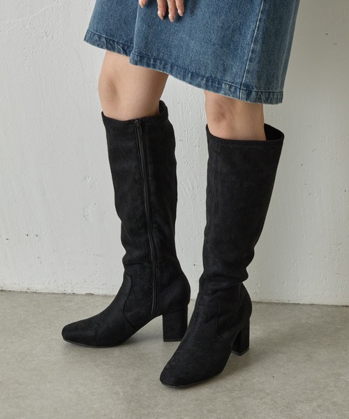 COLONY 2139（コロニートゥーワンスリーナイン）の「スクエアヒールストレッチブーツ（ブーツ・レディース・ブラウン/ブラック・MEDIUM/LARGE）」の10枚目の写真