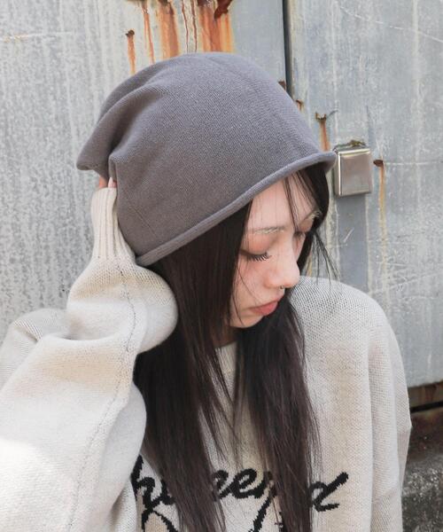WEGO（ウィゴー）の「WEGO/ルーズワッチ（ニットキャップ/ビーニー・レディース・ブラウン/ブラック/オフホワイト/グレー・FREE）」の4枚目の写真