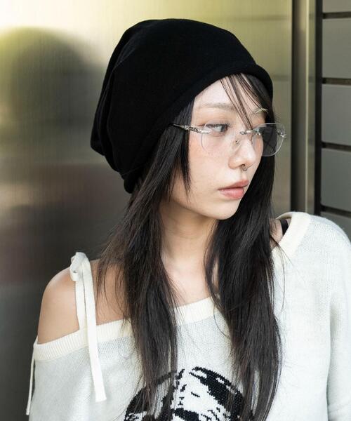 WEGO（ウィゴー）の「WEGO/ルーズワッチ（ニットキャップ/ビーニー・レディース・ブラウン/ブラック/オフホワイト/グレー・FREE）」の3枚目の写真