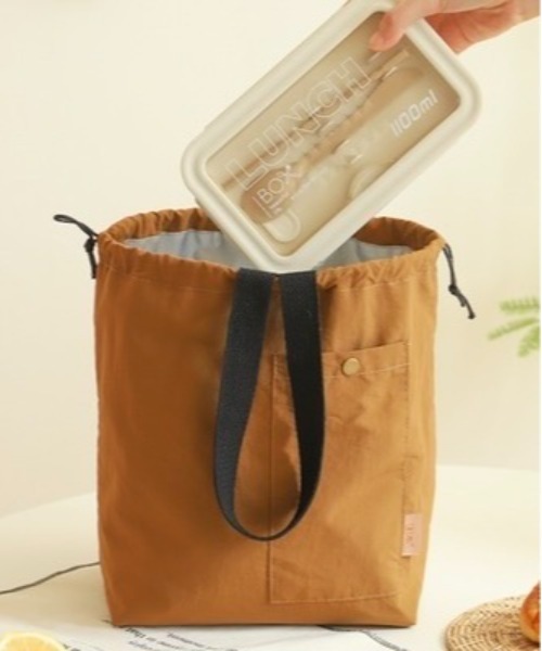 Burner(バーナー)の「【OKUOKU 0909】 巾着 トートバッグ oku-bag-29-15(トートバッグ・レディース・ダークグリーン/ライトブラウン/ブラック・FREE)」の8枚目の写真