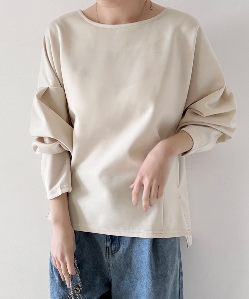 ReRe(リリ)の「サイドスリットカットソー(Tシャツ/カットソー・レディース・テラコッタ/ブラック/ベージュ/ホワイト・FREE)」の4枚目の写真