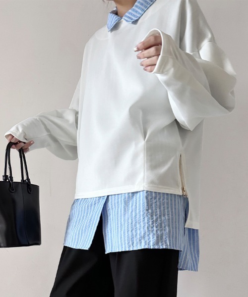 ReRe(リリ)の「サイドスリットカットソー(Tシャツ/カットソー・レディース・テラコッタ/ブラック/ベージュ/ホワイト・FREE)」の8枚目の写真