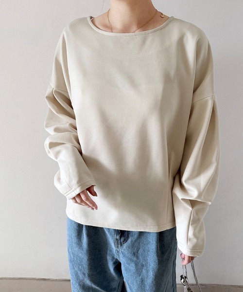 ReRe(リリ)の「サイドスリットカットソー(Tシャツ/カットソー・レディース・テラコッタ/ブラック/ベージュ/ホワイト・FREE)」の6枚目の写真