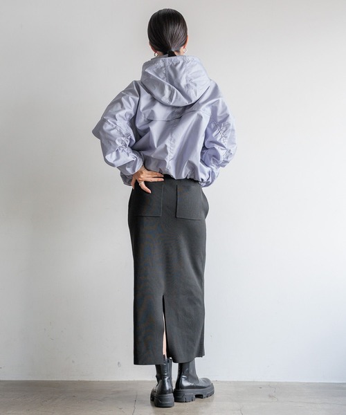 HEREIAM（ヘレイアム）の「【HEREIAM】EASYニットナロースカート（スカート・レディース・バイオレット/オレンジ系/ブラック・SMALL/MEDIUM）」の18枚目の写真