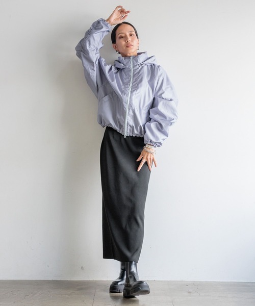 HEREIAM（ヘレイアム）の「【HEREIAM】EASYニットナロースカート（スカート・レディース・バイオレット/オレンジ系/ブラック・SMALL/MEDIUM）」の16枚目の写真