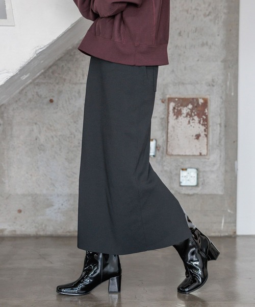 HEREIAM（ヘレイアム）の「【HEREIAM】EASYニットナロースカート（スカート・レディース・バイオレット/オレンジ系/ブラック・SMALL/MEDIUM）」の13枚目の写真