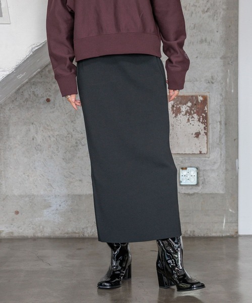 HEREIAM（ヘレイアム）の「【HEREIAM】EASYニットナロースカート（スカート・レディース・バイオレット/オレンジ系/ブラック・SMALL/MEDIUM）」の12枚目の写真