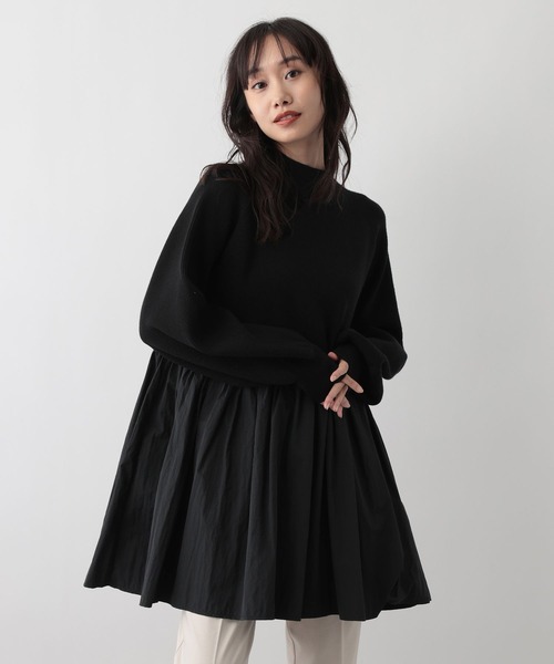 FOUND GOOD（ファウンドグッド）の「フハクキリカエニットチュニック（その他トップス・レディース・ブルー系5/グレー系8/ブラック/ベージュ・M/S/L）」の2枚目の写真