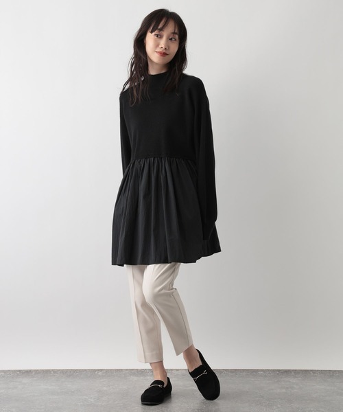 FOUND GOOD（ファウンドグッド）の「フハクキリカエニットチュニック（その他トップス・レディース・ブルー系5/グレー系8/ブラック/ベージュ・M/S/L）」の5枚目の写真