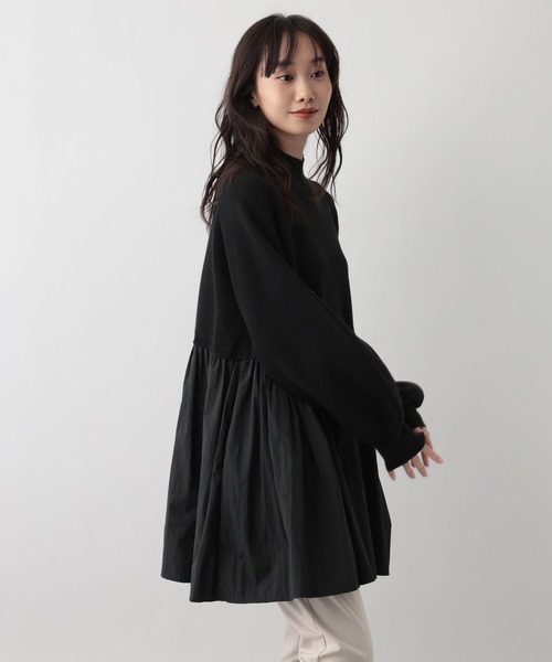 FOUND GOOD（ファウンドグッド）の「フハクキリカエニットチュニック（その他トップス・レディース・ブルー系5/グレー系8/ブラック/ベージュ・M/S/L）」の7枚目の写真