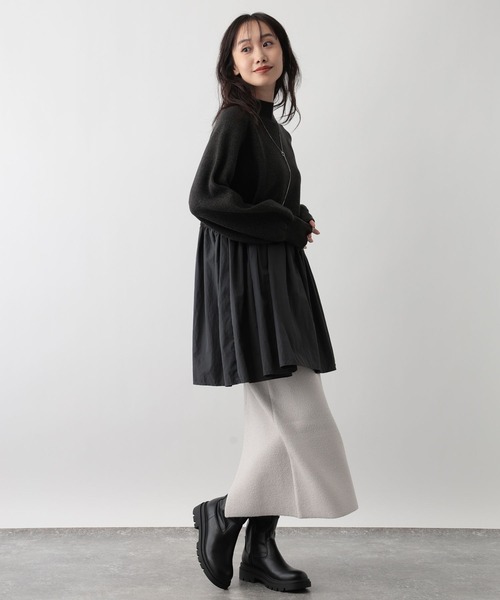 FOUND GOOD（ファウンドグッド）の「フハクキリカエニットチュニック（その他トップス・レディース・ブルー系5/グレー系8/ブラック/ベージュ・M/S/L）」の9枚目の写真