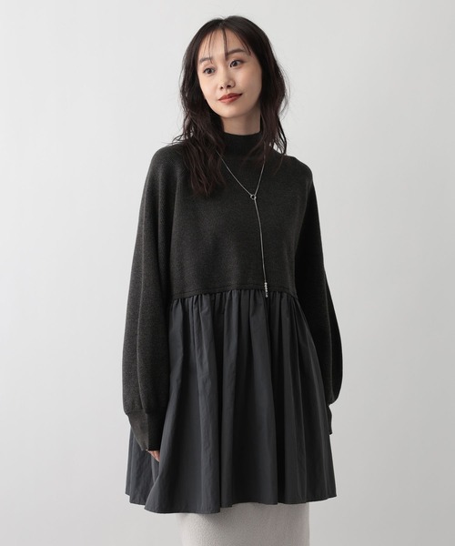 FOUND GOOD（ファウンドグッド）の「フハクキリカエニットチュニック（その他トップス・レディース・ブルー系5/グレー系8/ブラック/ベージュ・M/S/L）」の11枚目の写真