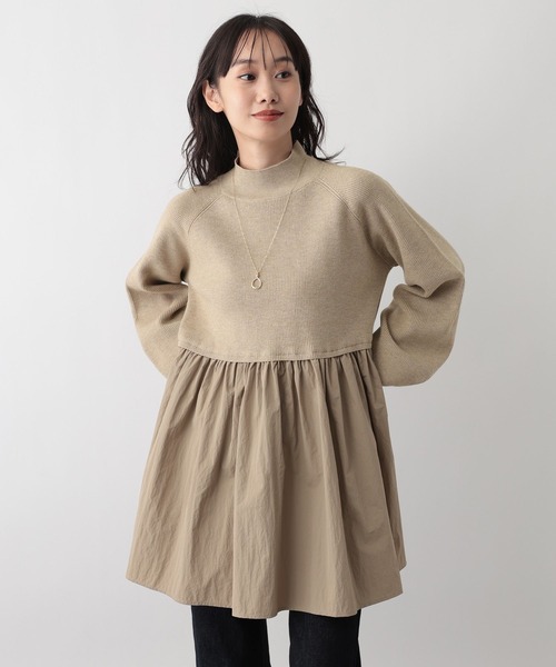 FOUND GOOD（ファウンドグッド）の「フハクキリカエニットチュニック（その他トップス・レディース・ブルー系5/グレー系8/ブラック/ベージュ・M/S/L）」の15枚目の写真