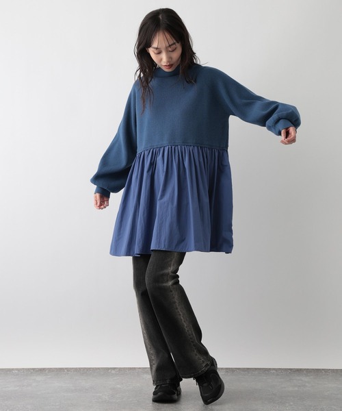 FOUND GOOD（ファウンドグッド）の「フハクキリカエニットチュニック（その他トップス・レディース・ブルー系5/グレー系8/ブラック/ベージュ・M/S/L）」の17枚目の写真