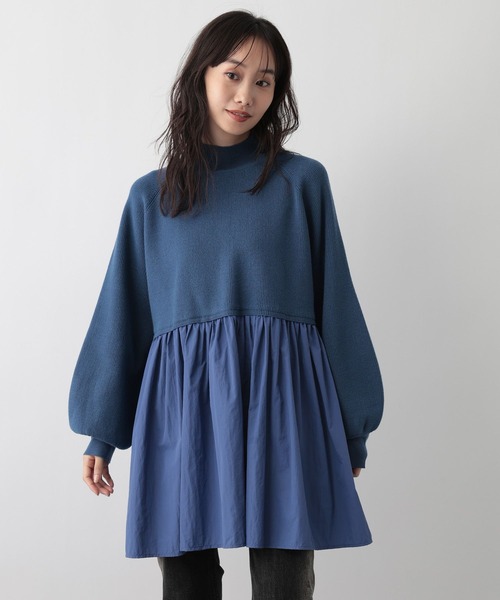 FOUND GOOD（ファウンドグッド）の「フハクキリカエニットチュニック（その他トップス・レディース・ブルー系5/グレー系8/ブラック/ベージュ・M/S/L）」の19枚目の写真