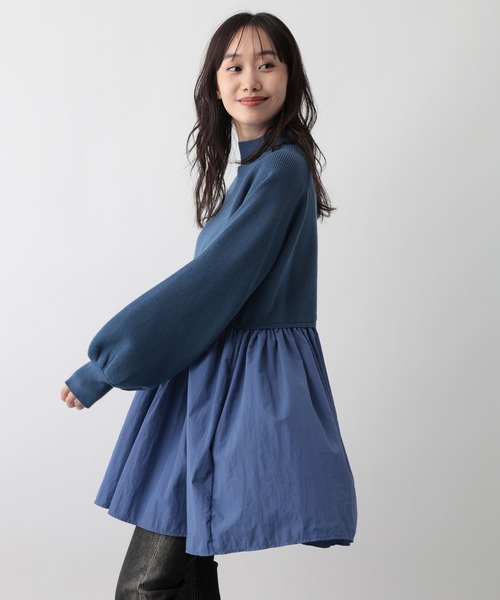 FOUND GOOD（ファウンドグッド）の「フハクキリカエニットチュニック（その他トップス・レディース・ブルー系5/グレー系8/ブラック/ベージュ・M/S/L）」の20枚目の写真