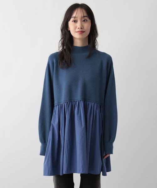 FOUND GOOD（ファウンドグッド）の「フハクキリカエニットチュニック（その他トップス・レディース・ブルー系5/グレー系8/ブラック/ベージュ・M/S/L）」の21枚目の写真