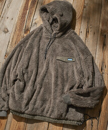 FREAK'S STORE（フリークスストア）の「限定展開 KAVU×FREAK'S STORE/カブー 別注 ナイロン切り替え シャギーフリース プルオーバー パーカー / ヘムコード（パーカー・メンズ）」