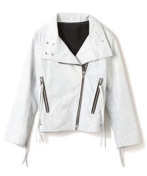 atmos pink Distressed Leather Jacket / アトモス ピンク ディストレス レザー ジャケット